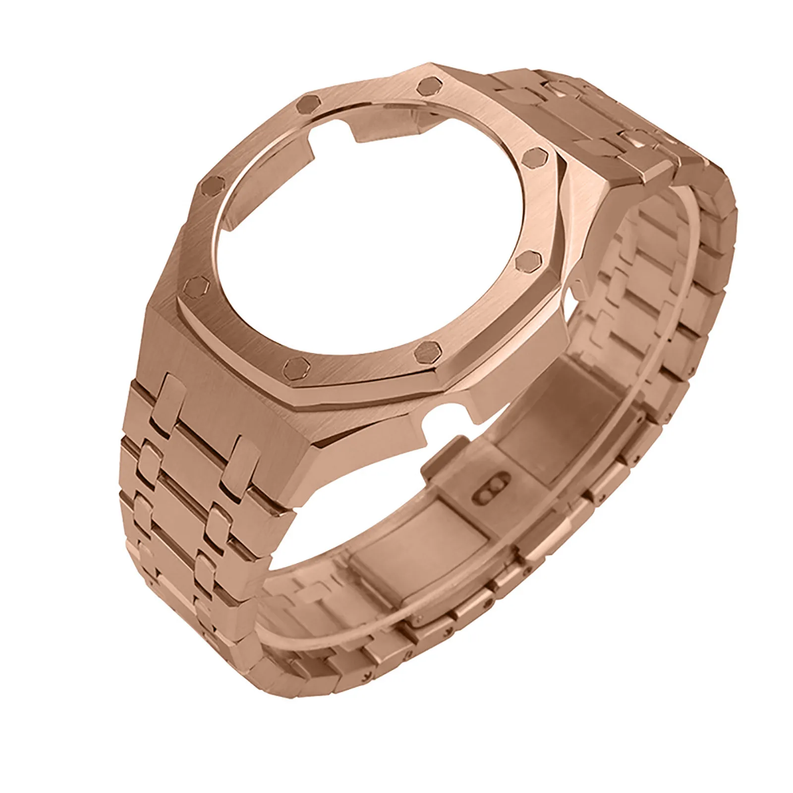 Stainless Steel Luxury Strap For CASIO G-SHOCK GA-2100 GA-2110 Bracelet With Case Golden Bands Full Protection Correa de reloj