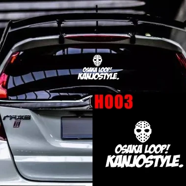 Японская автомобильная наклейка на заднее стекло для FD2 JDM KANJOSTYLE Осака петля KANKPSTYLE JS Racing GK5 - Название цвета: 003 25x15cm