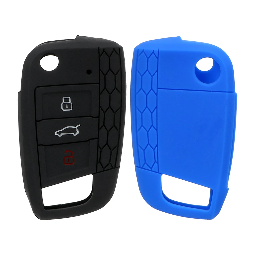 Чехол для автомобильного ключа LEEPEE защитный чехол на 3 кнопки Volkswagen Golf7 Mk7 Golf R