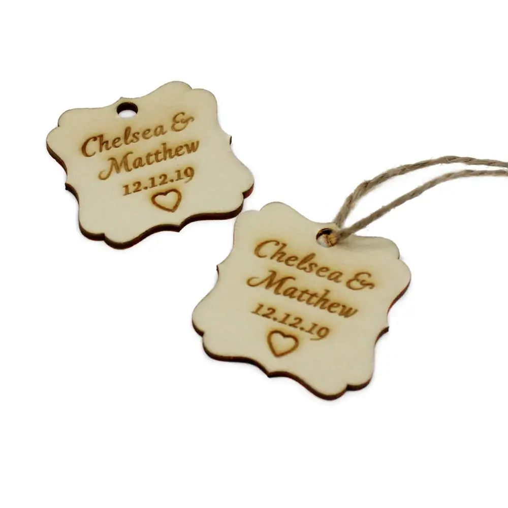 20шт персональный гравированный деревянный квадратный круглый стол центровой