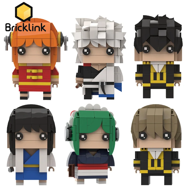 Bricklink-figuras de películas de TV para niños, juguetes de bloques de construcción de películas de Anime, Gintoki Sakata, Kagura, hijikata-toushirou, Brickheadz