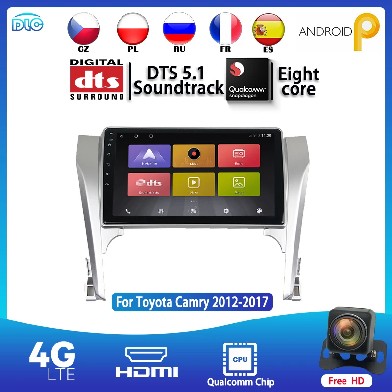 Android 9 0 4G + 64G 8 ядро IPS 1280*720 QLED Wi Fi 2 Din Радио Стерео головное устройство GPS навигации