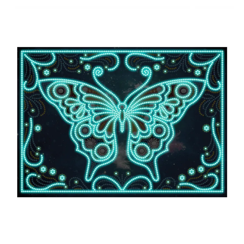 

5D Butterfly Luminous DIY Diamond Painting Cross Stitch Kit Embroidery Home Decor Mosaic Picture Of Rhinestones kids art crafts