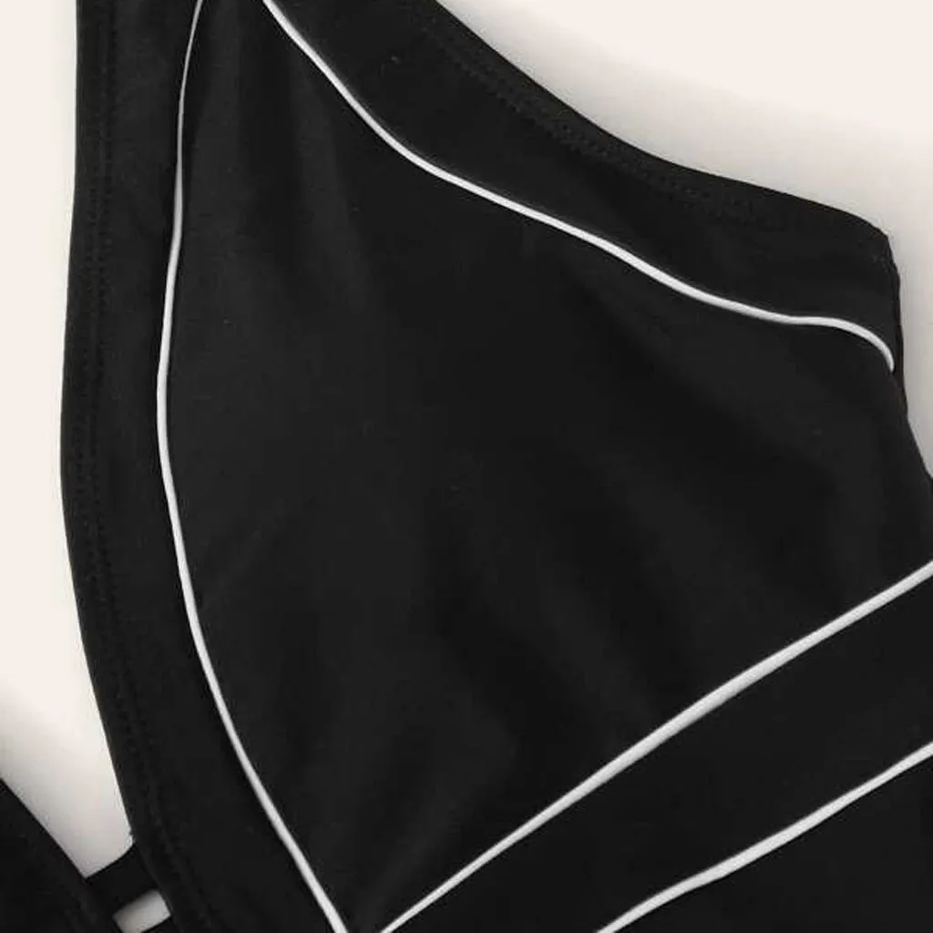 Женский Одноцветный купальник SAGACE Цельный бикини с пуш ап купальный костюм