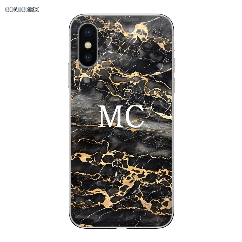 Монограмма мрамор с инициалами насквозь для samsung Galaxy Alpha J1 J3 J5 J7 Prime 2016 J330 530 730