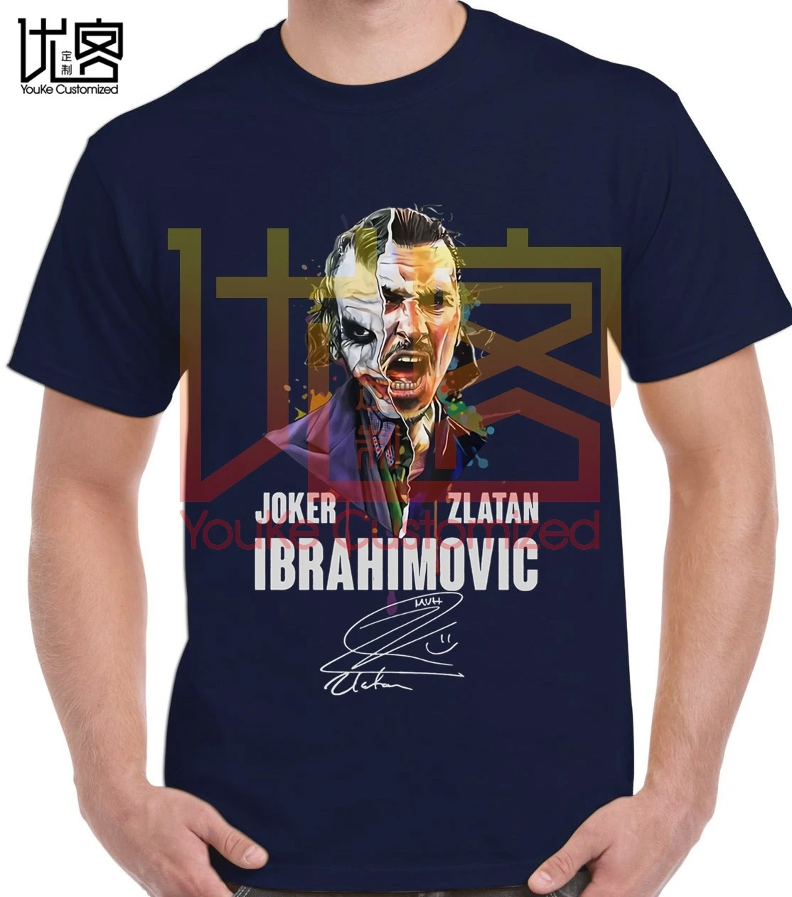 Joker-ZLATA-Ibrahimovic-фирменная мужская женская футболка из 100% хлопка с короткими