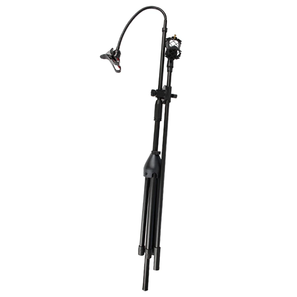 

2 in1 Phones Holder Flexible Tripod Bracket Stand Mount for Mobile Phone Mic