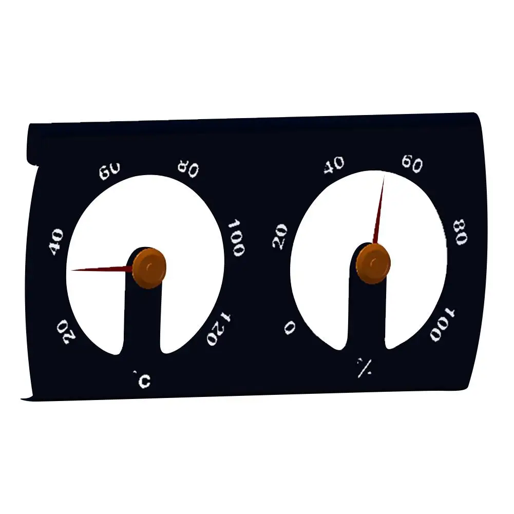 

Sauna Thermometer Hygrometer Double Dial Aluminium Thermometer Sauna Room Accessory