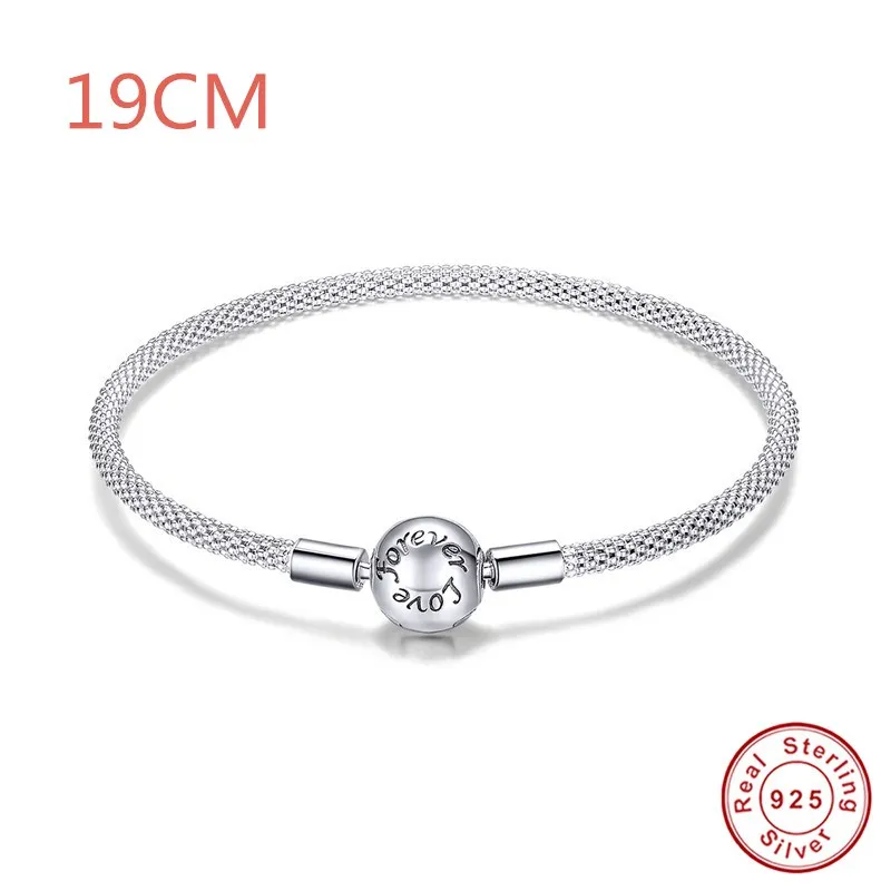 Браслет Pandora, серебро 925,, китайский талисман на удачу, бусины S925, красный, талисман на удачу, Бог, талисманы для изготовления ювелирных изделий - Цвет: bas105-19cm