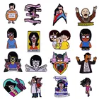 Жесткие эмалированные значки для красивой девушки, коллекционные милые Металлические Значки для воротника рюкзака и лацкана в стиле аниме, фильмов, ТВ, модные украшения