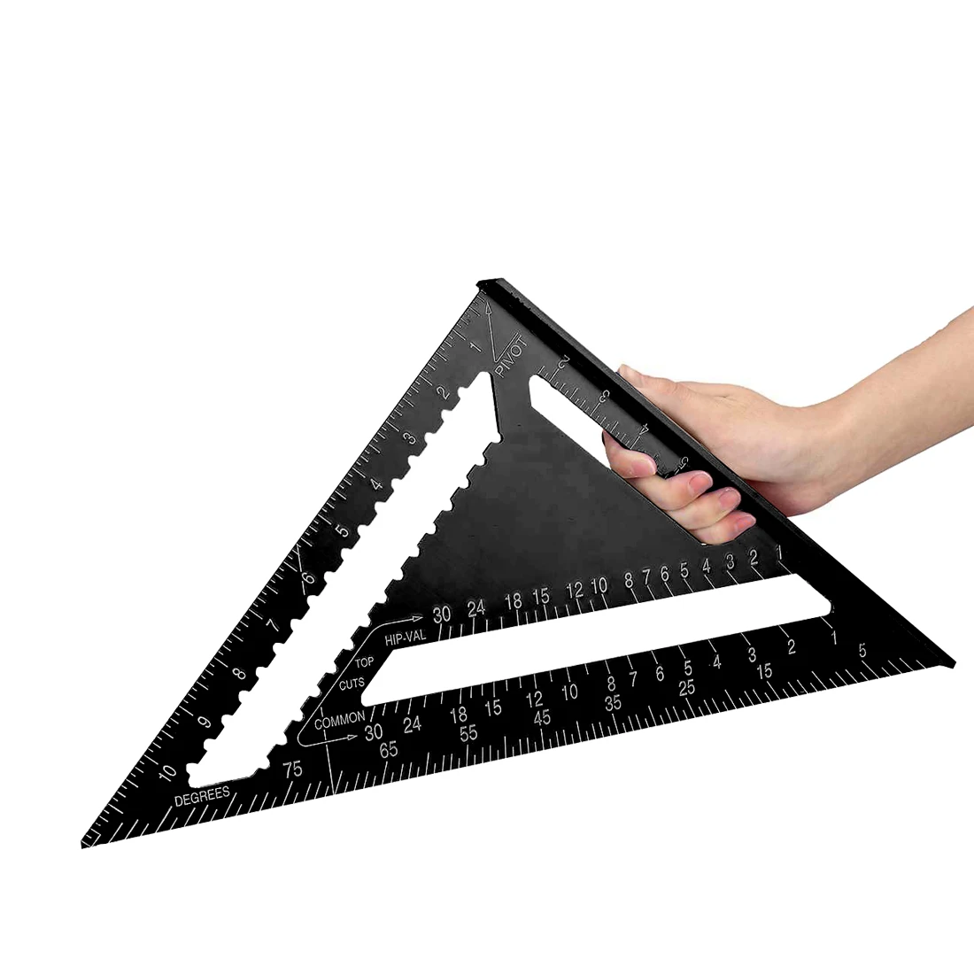 

Angle Ruler 12 inch Metric Gauge Rulers Aluminum Alloy Triangular Measuring Ruler Woodwork Speed Square Triangle Angle Protra