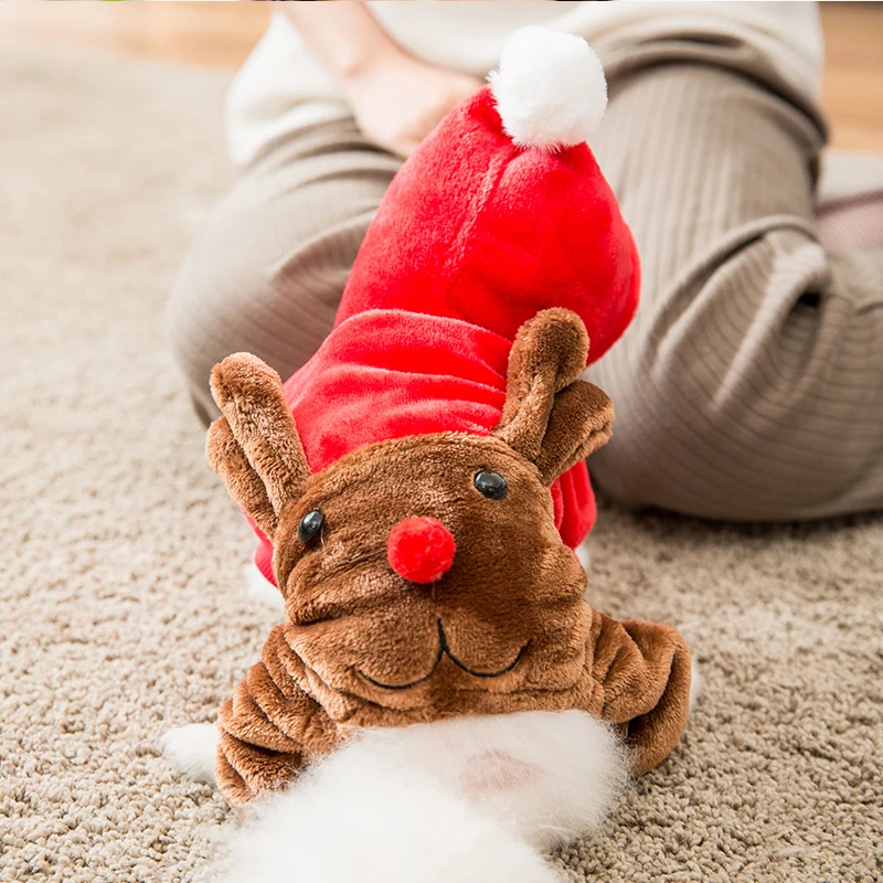 Одежда для собак с животными на весну теплая Рождественская зимняя одежда кошек