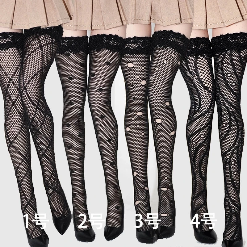 

1/6 Female Black High Stockings Long Socks Clothes Accessories Fit 12'' PH TBL Action Figure Body