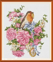 gg rabbit and fox with love cross stitch kit animal cotton thread stitching embroidery merejka k 27 wedding roses and rings 1