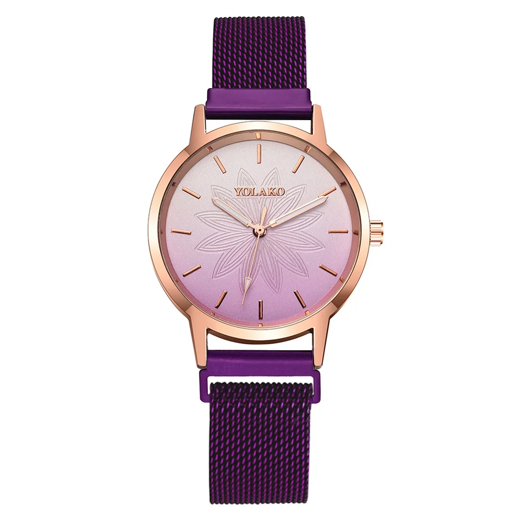 

New Fashion Watch Gradient Color Watch Simple Magnetic Buckle Strap Casual Women's Watch