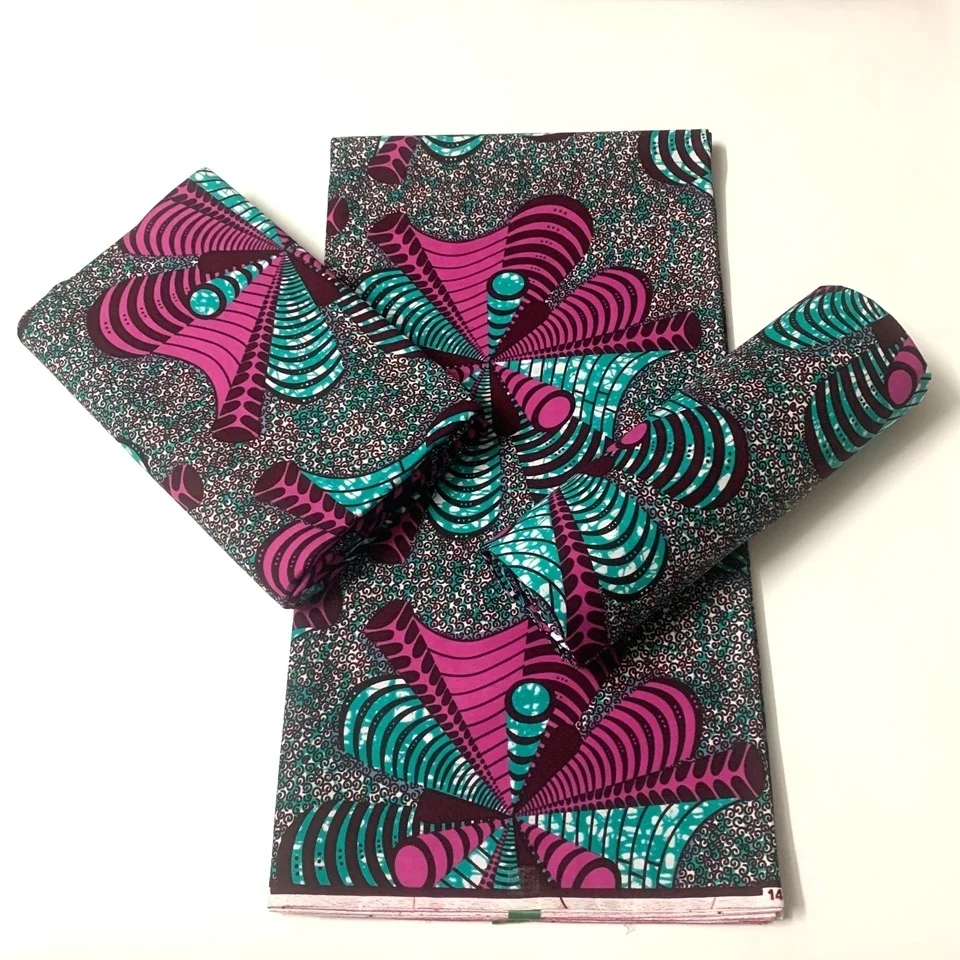 

100% Cotton Ankara Wax High Quality Tissue Wax For Dress Ghana Style Printed African Guaranteed Veritable Real Wax Fabric 6 Yard