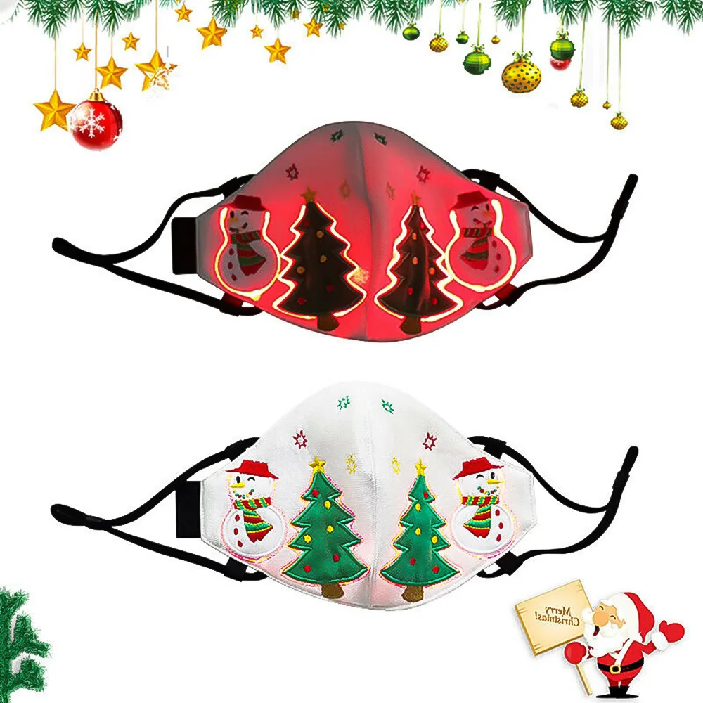 Многоразовые для рождественской вечеринки маски светодиодный светильник