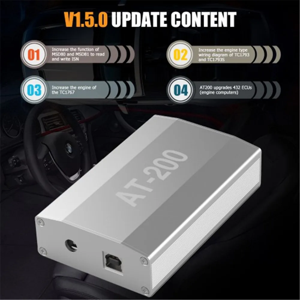 Программатор CG AT200 ECU V1.82 сканер OBD поддержка MSV90 MSD85 MSD87 N2055 B38 B48| |