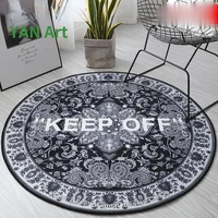 circular keep off flower round carpet room decoration teenager area rug for living room bedroom floor mat in the room