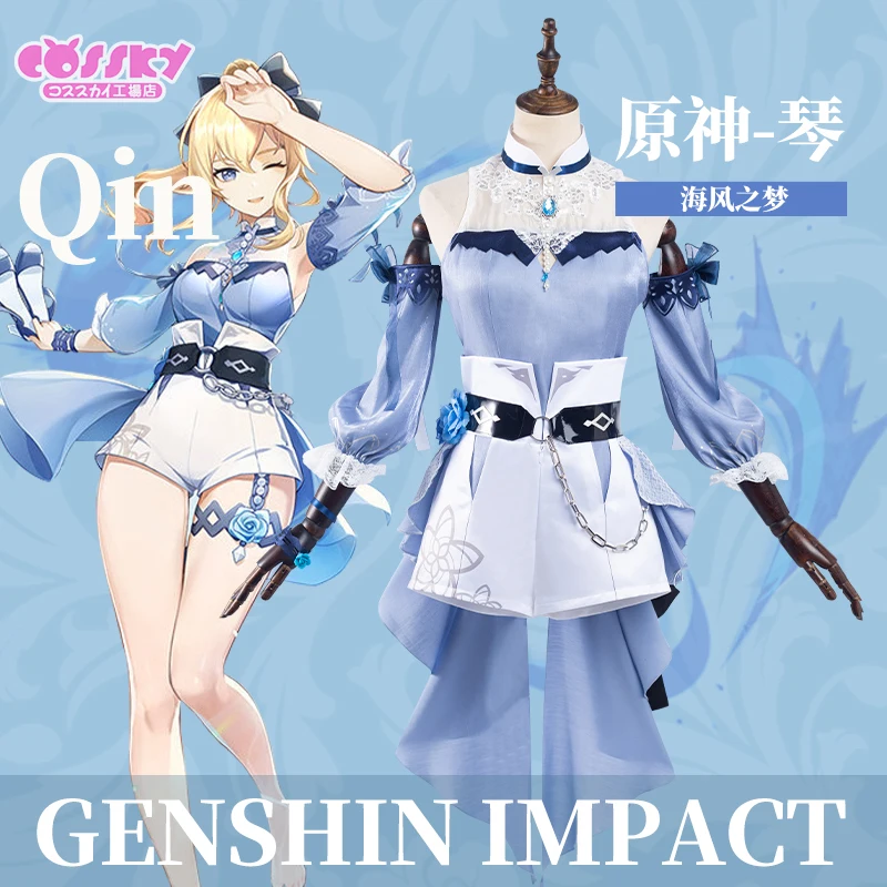 

Genshin Impact cos piano cos dream of the sea breeze barbara sparkling concerto cos Qing swimsuit cosplay costume