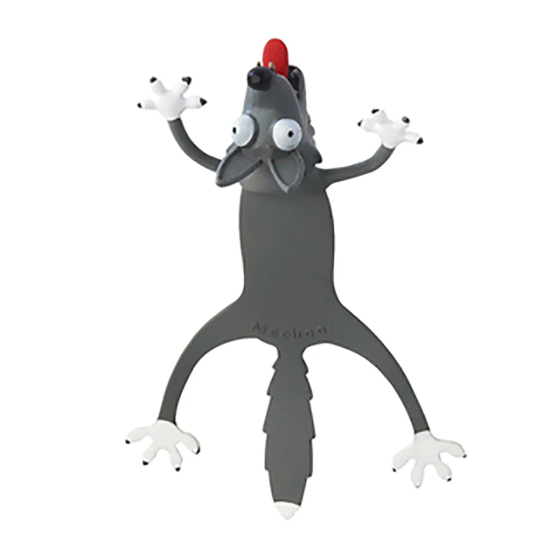 

NEW-Funny Wolf Bookmarks for Kids Cartoon Animal Book Markers Squashed Novelty Creative Cute Stationery Wacky Bookmark