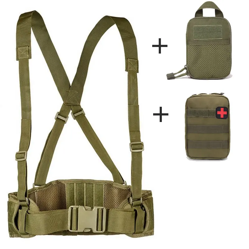 Army green 3 Тактический ремень Molle военный ремень 1000d нейлоновый ремень мужской охотничий удобный Боевой страйкбол Мягкий регулируемый ремень Pasek - Цвет: Army green 3