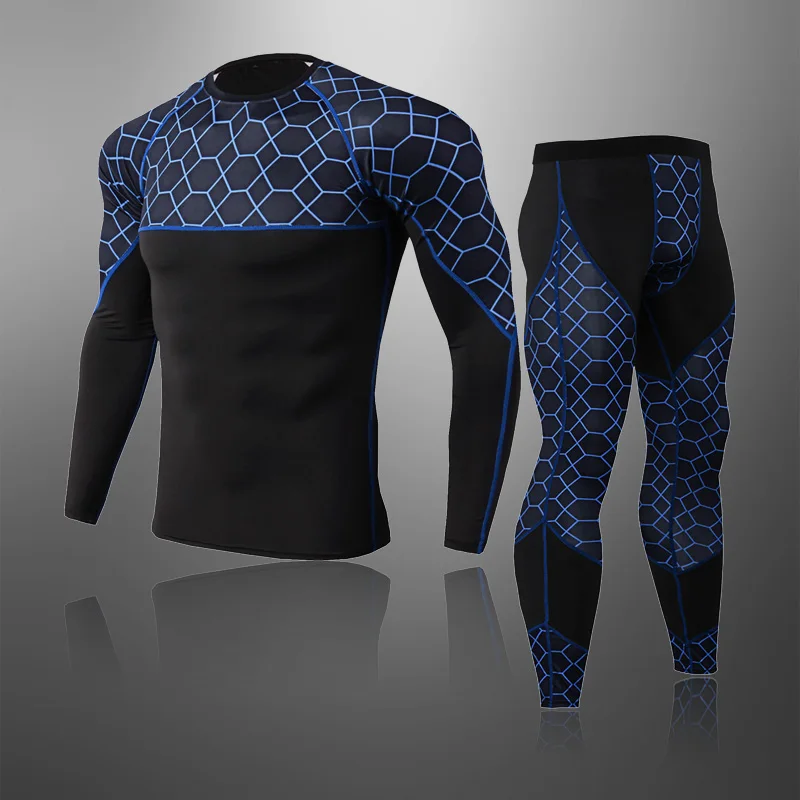

Men's Underwear Set Compression Sweat-Absorbent Quick-Drying Thermal Underwear Men Winter Top New Thermal Underwear
