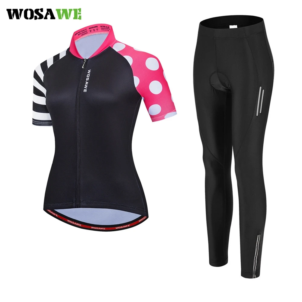 Conjunto de Roupas Cores com Oversleeve Wosawe Verão Ciclismo Femininas Gelo Fabrice Fresco Respirável Secagem Rápida Mtb Mountain Bike 3