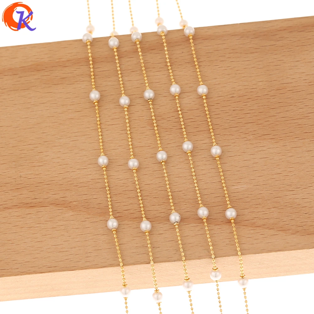 

Cordial Design 3M/Lot Genuine Gold Plating/Jewelry Accessories/Imitation Pearl Chain/Hand Made Chain/Earring Findings/DIY Making