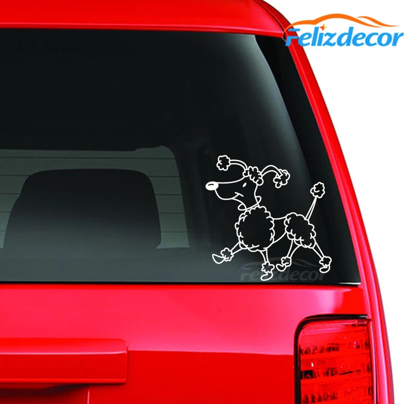 С милым псом пуделем Выгула собак Виниловая пленка для оклеивания автомобилей