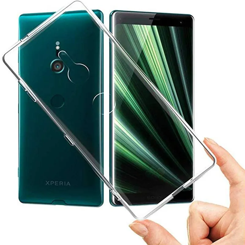 Полностью прозрачный мягкий чехол для Sony Xpria 10 Plus L3 L2 L1 XZ4 XZ3 XZ2 XZA Z3 Z5 X Compact XZ Z4 Z2 Z1 XA XA1