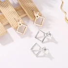 Полые геометрические серьги, персонализированные темпераментные элегантные серьги треугольной формы с бриллиантами для женщин и девушек, ювелирные изделия