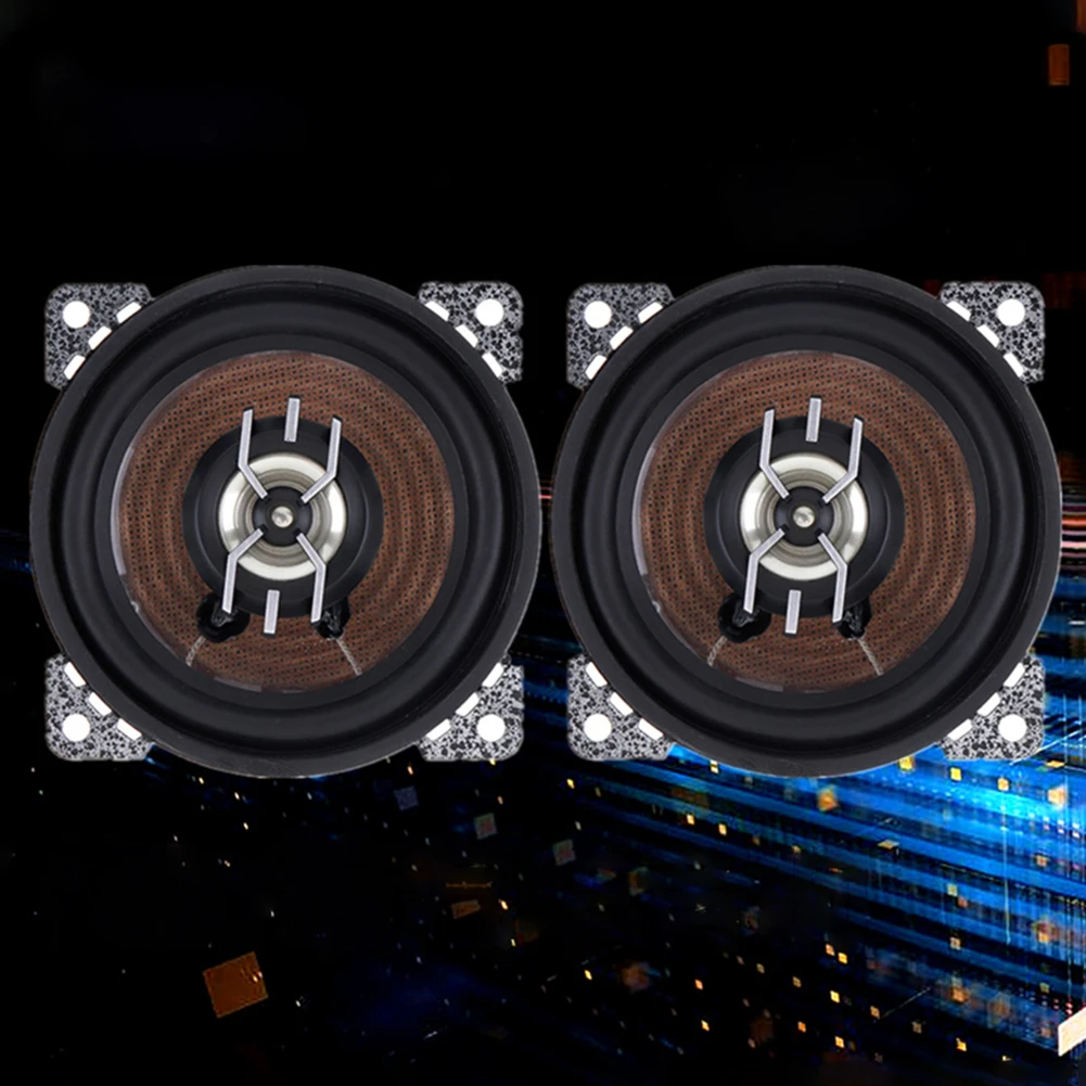 

1pair 4inch With Light 2-way Professional Car High low sound Coaxial Speaker Stereo 300W PP Mini Tweeter 85Hz Frequency response