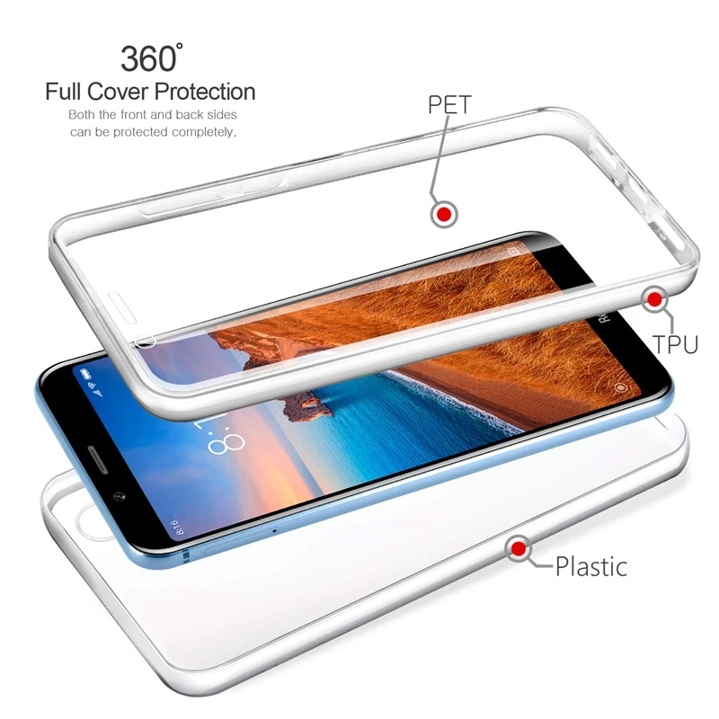 PC + TPU полный корпус прозрачный чехол для Xiaomi Mi CC9 9T A3 Lite REDMI K20 360 градусов
