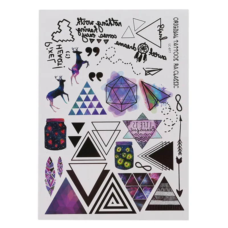 Водостойкое временное тату хна поддельные флеш-тату наклейки для влюбленных