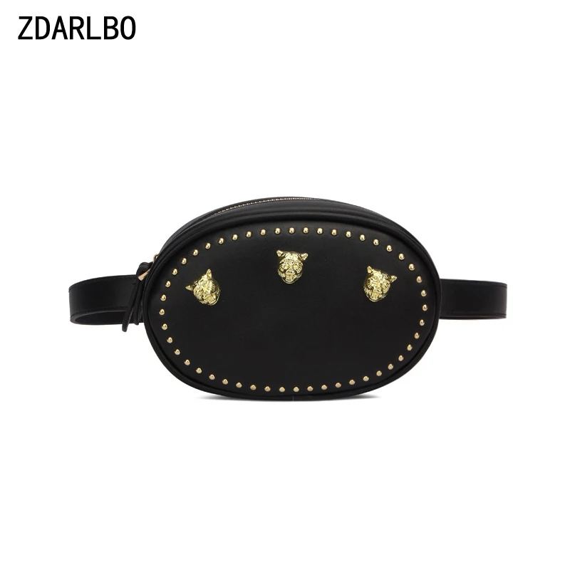 Забавная поясная сумка с заклепками для женщин женский ремень дизайнерская