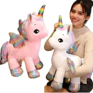 Фантастические Светящиеся Крылья, единорог, плюшевая игрушка, уникальный единорог, рог, летающие крылья, лошадь, мягкие игрушки для детей, рождественский подарок для ребенка