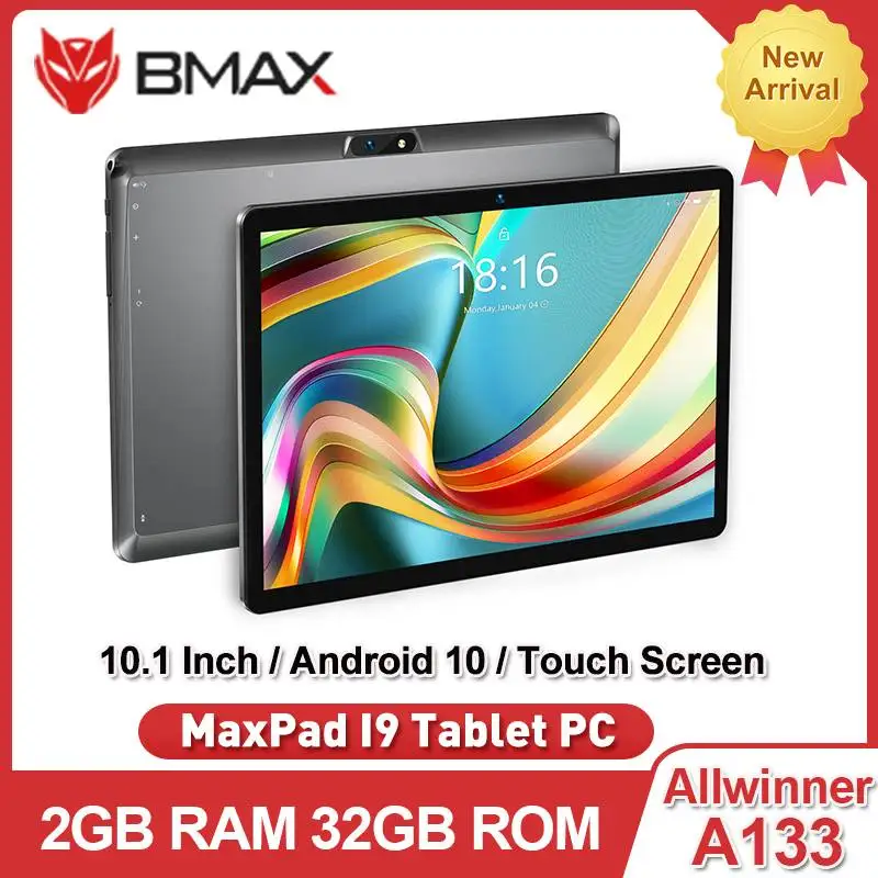 

BMAX MaxPad I9 Tablet PC Allwinner A133 Quad Core 2GB RAM 32GB ROM 10.1 Inch 1280*800 Full HD IPS Touch Screen Android 10 Tablet