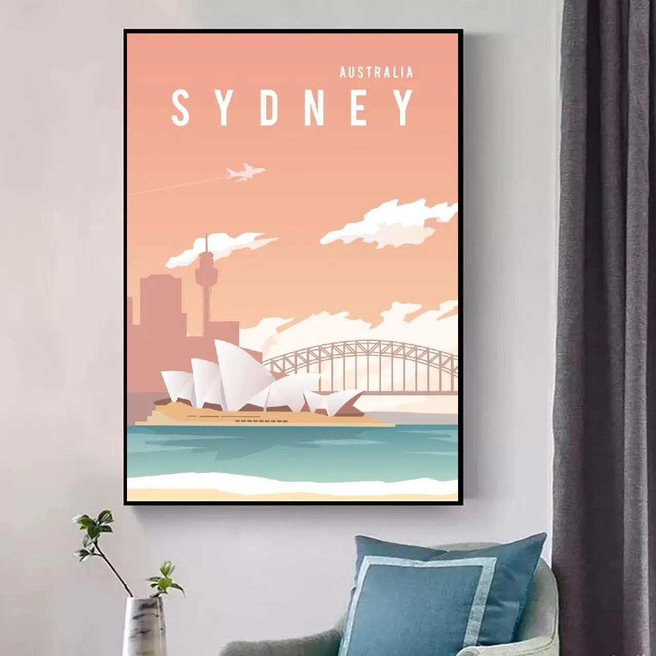 Сидней Австралия путешествия художественный холст плакат принты домашний Декор