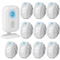 Welcome Chime Wireless Infrared Motion Sensor Alarm Detector 32 Songs LED Night Doorbell  Entry Store Shop Window Home Security