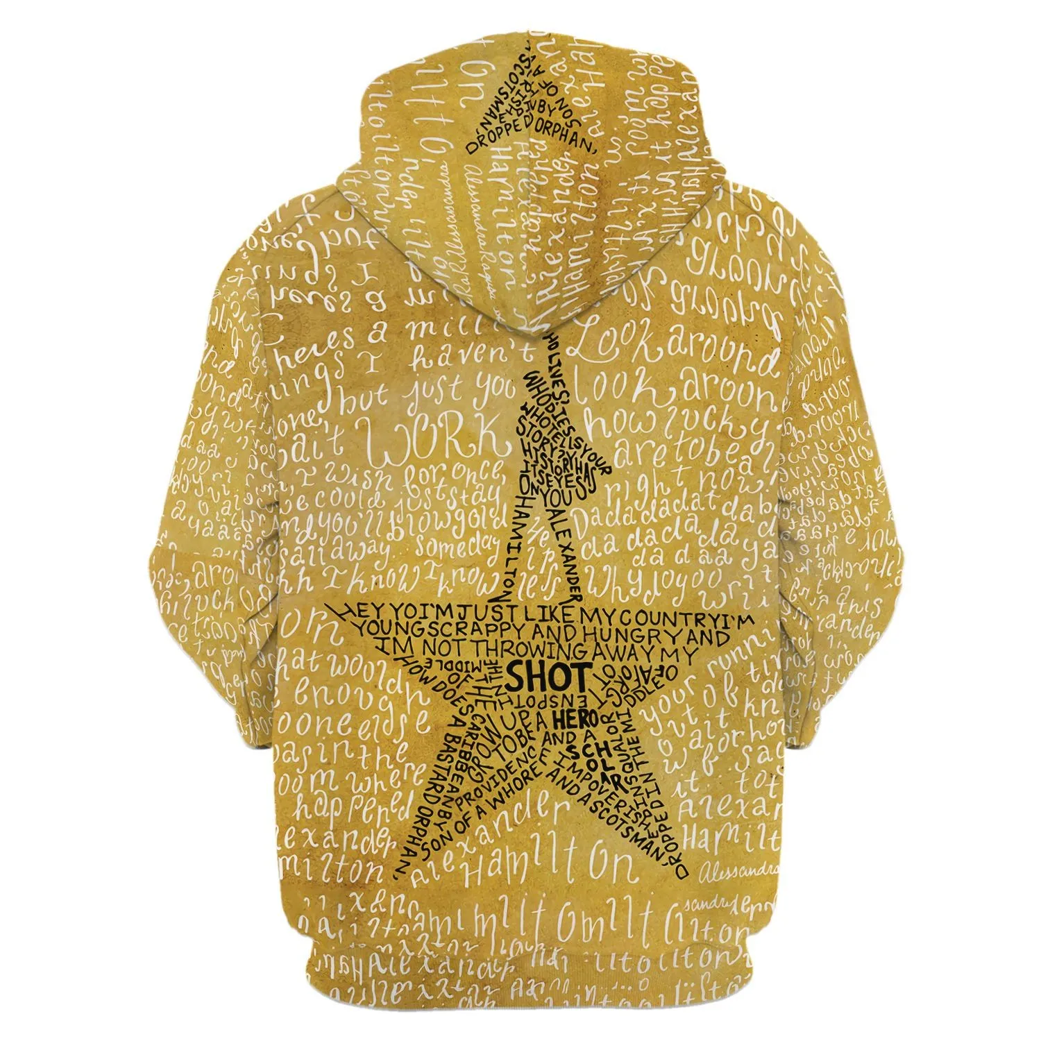 

Hamilton Musical Children's Hoodie American Musical Broadway Gold Star Pullover Hoodie Boys / Girls Autumn Winter same hoodie