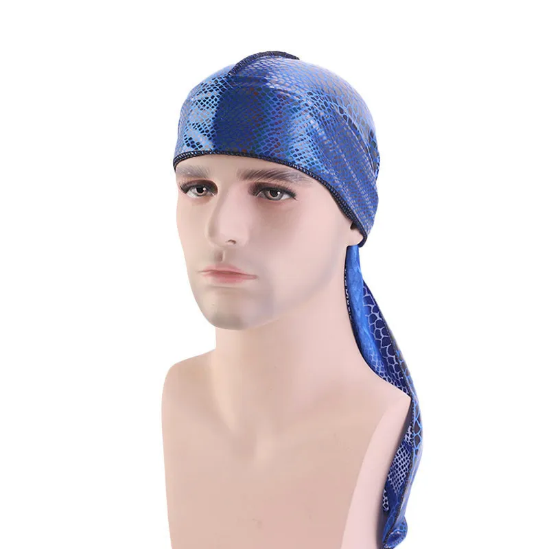 Мужские крокодиловые шелковистые парики Doo Durag банданы тюрбан головной убор для