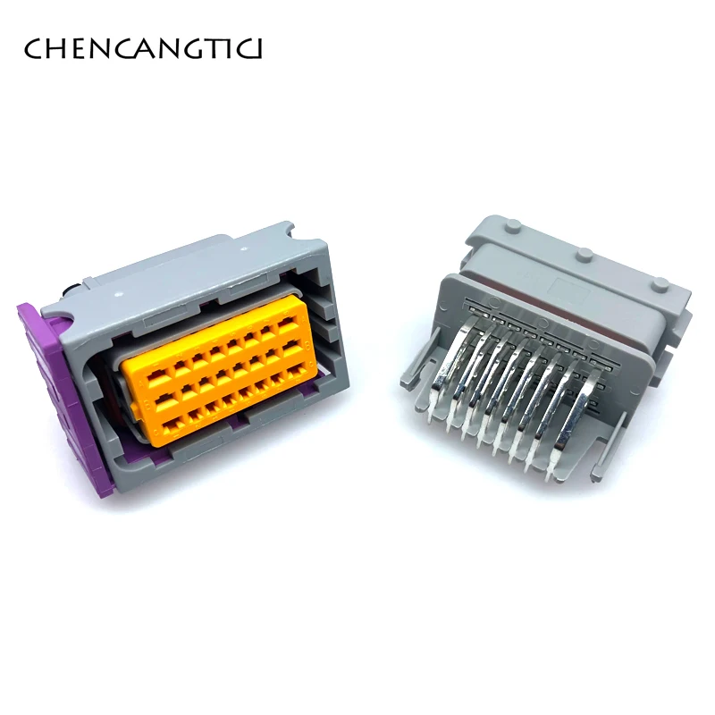 1 Набор 24 Pin Way Авто Пластиковый Ecu Pcb корпус с Fci Мужской и Женский Разъем