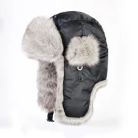 winter rabbit fur grass lei feng hat mens grass rabbit fur top thick warm ear protection cap