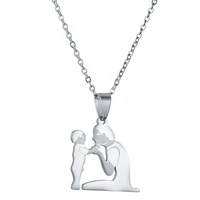 family mom baby pendant mothers day necklace stainless steel jewelry for women wife maternal charm love anniversary gifts