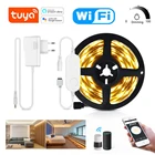 Светодиодная лента Tuya Smart Life, неоновый диммер с дистанционным управлением через приложение, 12 В, Wi-Fi, естественныйтеплый белый свет, для умного дома, работает с Alexa Google Assistant