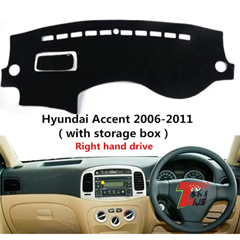 Taijs правосторонний приводной коврик для приборной панели автомобиля hyundai Accent 2006
