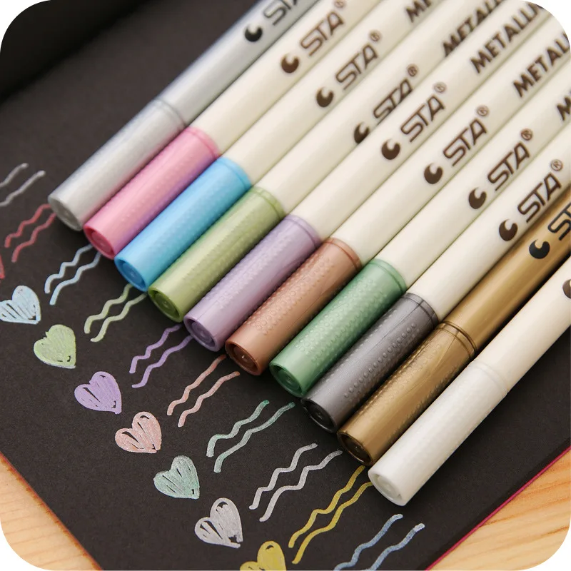 Metal Color Marker Graffiti Multicolor Paint Marker Pen Sharpie Stationery School Supplies