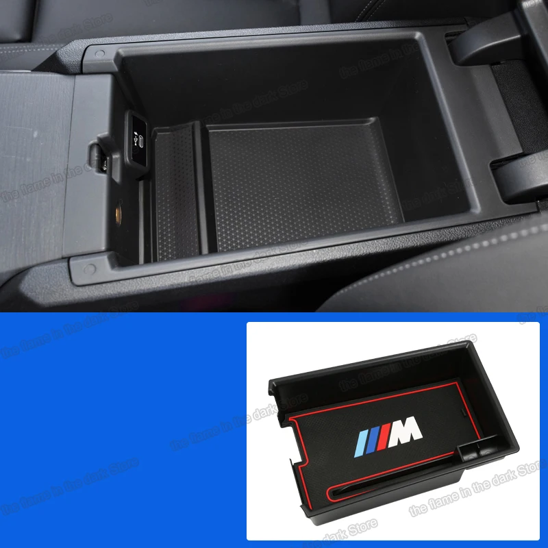 

car Armrest Storage Box Container tray Case plate organizer for bmw 3 series g20 2019 2020 2021 2022 accessories M performance