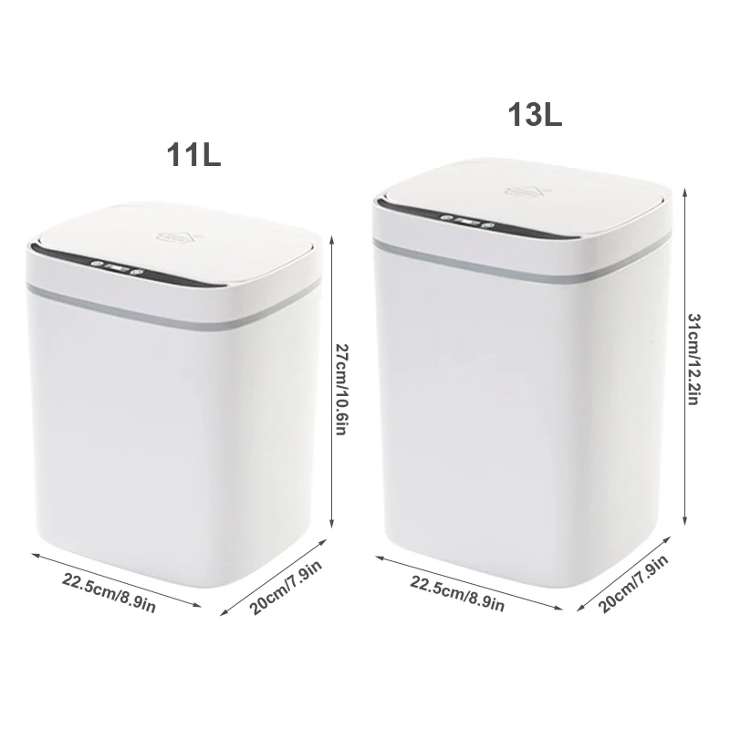 

UNTIOR Automatic Touchless Intelligent Induction Motion Sensor Kitchen Trash Can 2 Pperation Modes Ecofriendly Waste Garbage Bin